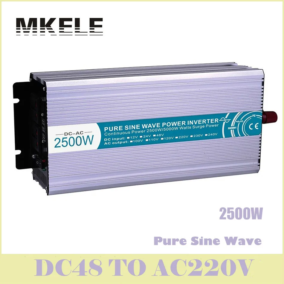 

High Quality Inverter MKP2500-482 2500w 48v Dc 220v Ac Pure Sine Wave Solar Voltage Converter Digital Display China