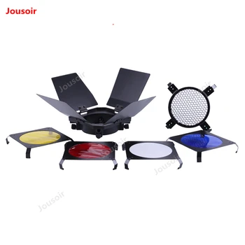 

Barn door honeycomb net four color filter Flash accessories set studio flashlight photographic four leaf baffle CD50 T10