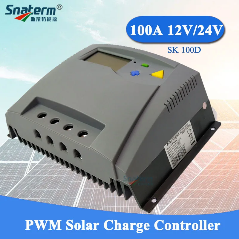 

100A 12V 24V Auto work PWM Solar Charge controller LCD Display 100A PV Solar regulator for off grid solar energy power system