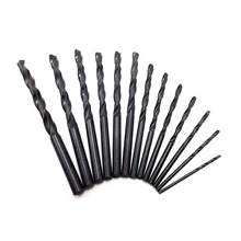High Speed Steel Titanium Twist Drill / Straight Shank 13pcs Nitrided Drill 1.5mm-6.5mm Metal Woodworking Tool Set