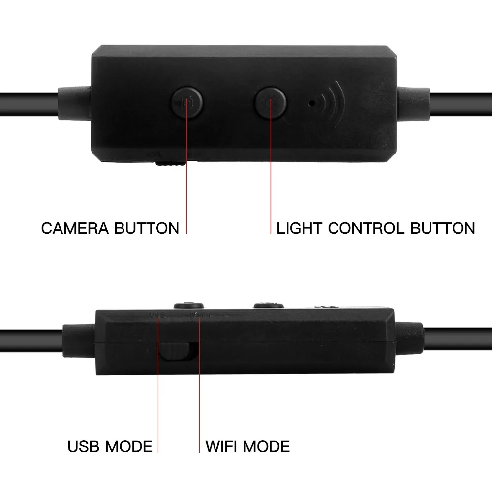 F160 WiFi эндоскоп камера без батареи без зарядки 8 мм объектив HD720P 1 м/2 м/3,5 м/5 м мягкий жесткий кабель беспроводной осмотр бороскоп