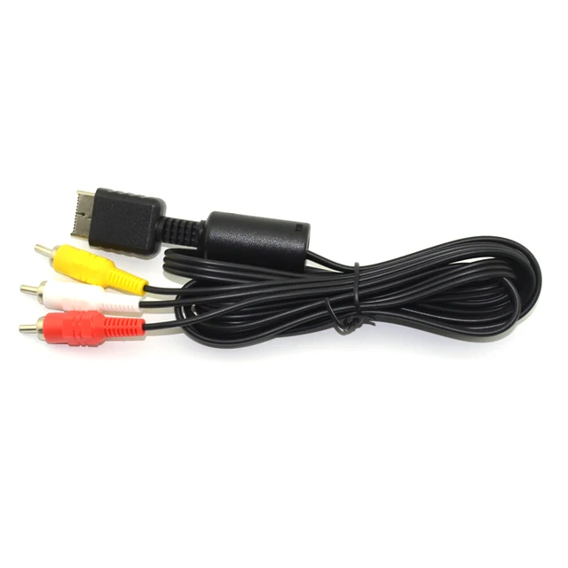Cheap  For Sony PS2 PS3 2 universal AV line cable with dummy magnetic ring for Playstation 2 3 TV Video Cable cord