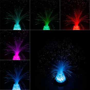 

Creative Fiber Optic Lamp Remote Control Colorful Lighting Decor Light with Color-Changing Crystals Base for Festival Party Sale