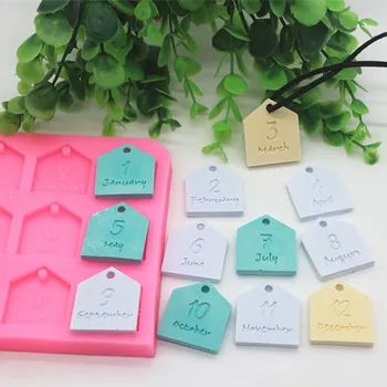 

p709 Twelve months aromatherapy wax brand mold chocolate mould Aroma Gyps mold