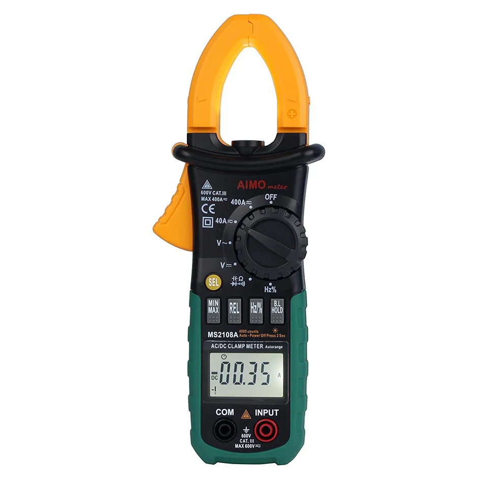 ФОТО MASTECH MS2108A Digital LCD AC DC Current Clamp Meter Auto Range Multimeter Frequency Capacitance Meter Tester Free Shipping
