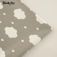 Хлопок саржа жир четверть домашний текстиль серый цвет облако дизайн ткань лоскутное постельное белье одежда Детский стеганый Tecido