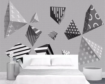 

beibehang 3D paper pared pared European style geometric wallpaper living room window TV wallpaper 3D wallpaper home decoration