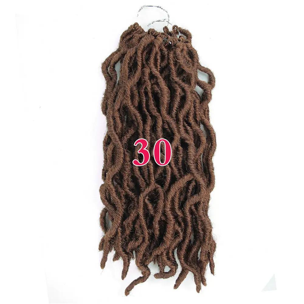 Faux Locs Curly накладные волосы на крючке, вьющиеся дреды волосы для наращивания 18 корня/пакет крючком вьющихся волос Синтетические Искусственные Locs в виде пряди волос - Цвет: P4/27