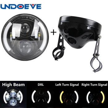 

Undoeve 7 Inch led headlights with 7 inch Housing bucket DRL Turn Signal Lights Motorcycle for Motorcycles