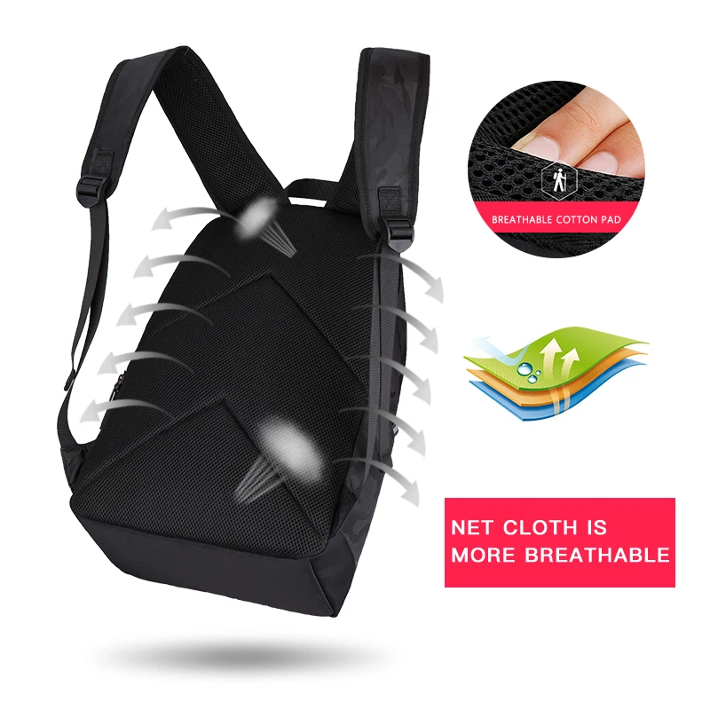  Hk Men's 15 inch USB-laptop Backpack Computer Male School Small Backpacks Oxford Leisure for Young 