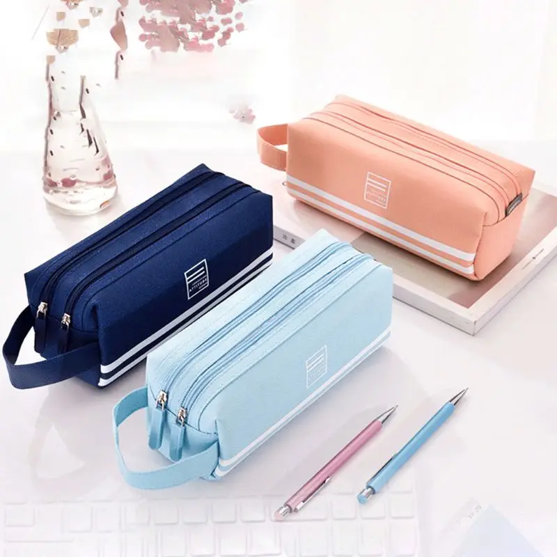 

Double Zipper Large Pencil Case Kawaii School Pencilcase Pen Bag Box for Girls Gifts Cute Stationery Supplies