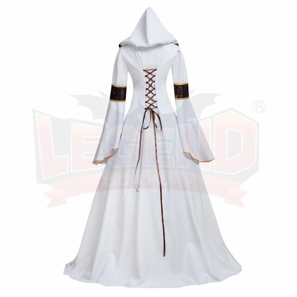 Medieval Victorian Renaissance Gothic Wedding Dress Hooded Flora
