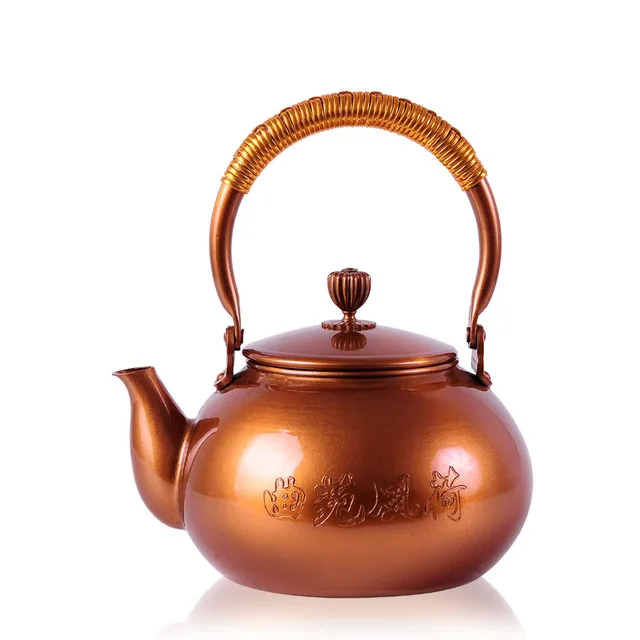 High grade copper pot teapot purple lotus handmade copper kettle copper