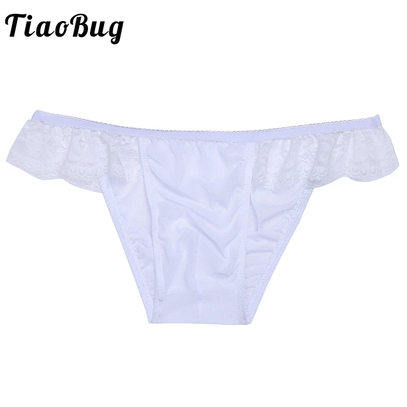 

3 Colors One Size Sexy Mens Mesh Sheer Lace Sissy Gay Men Underwear Underpants Thong Briefs Jockstraps Wetlook Panties