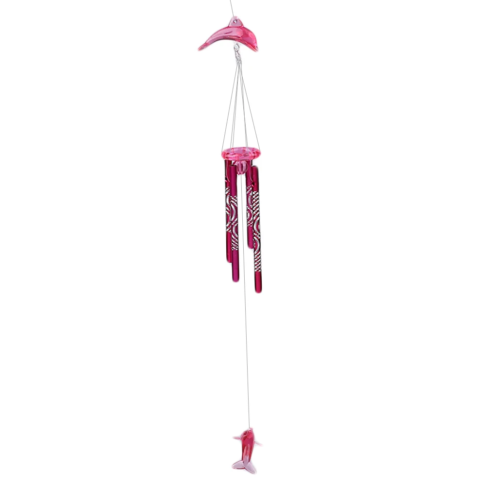 Дельфин Wind Chime колокольчик с трубочками дома висит декор декорации Творческий удачи - Цвет: pink