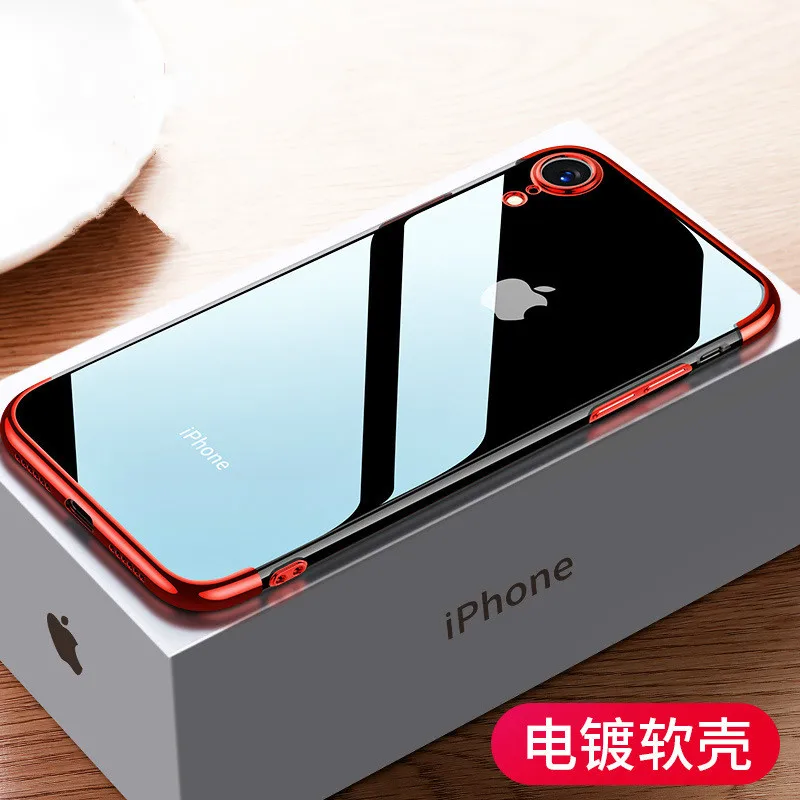 Мягкий ТПУ чехол Sumgo для iPhone X Xr Xs Max ультратонкие прозрачные блестящие чехлы с