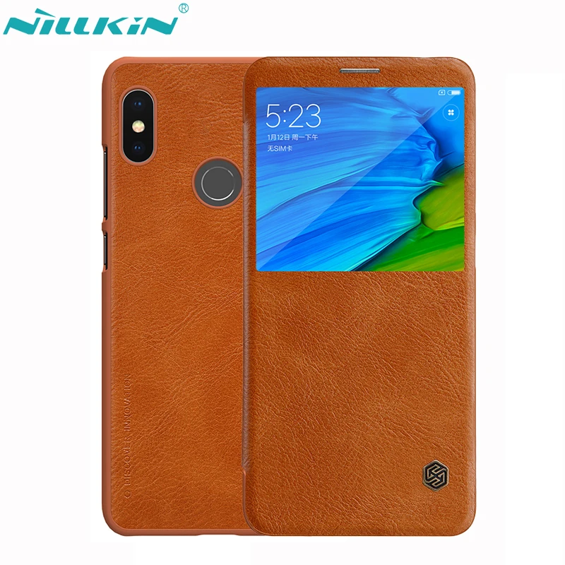 

NILLKIN Retro Leather Case for Xiaomi Redmi Note 5 Pro Prime Case Cover Hard PC Back Cover Flip Smart Wake Up Mobile Phone Cases