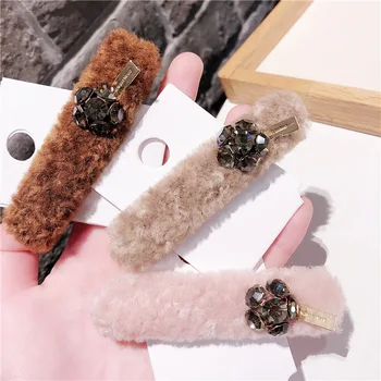 

Fashion Hair Barrette Women Girls Crystal Rhinestone Barrette Hairpins Girl Cute flowers Headwear Hair Band Accessories