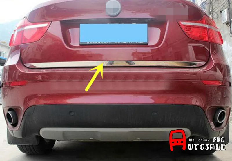 

Stainless Steel Chrome Rear Gate Lid Cover Trim 1pcs Glossy For BMW X6 E71 2009 2010 2011 2012 2013 2014