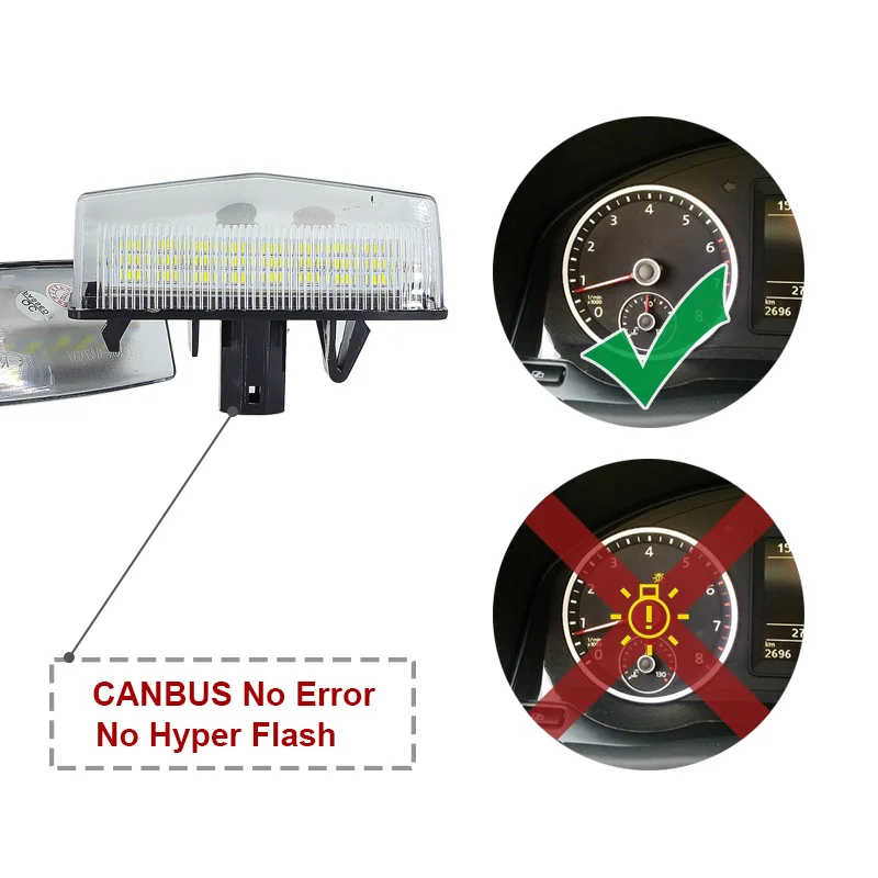 Светодиодный светильник CANBUS без ошибок для номерного знака для Toyota PRIUS V-ZVW41 11,06~(3-го поколения) автомобильные лампочки белого цвета@ 12 В