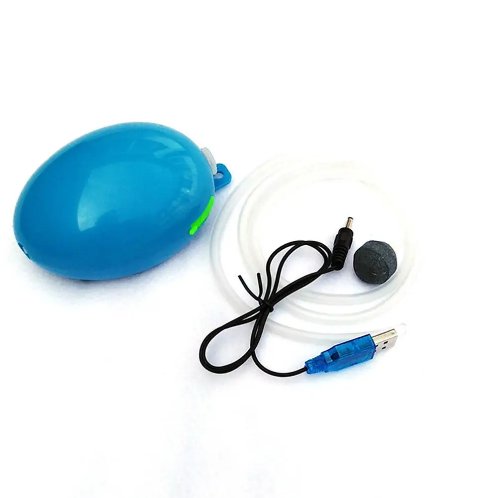 Мини воздушный насос аквариумный компрессор кислородный для аквариума синий USB