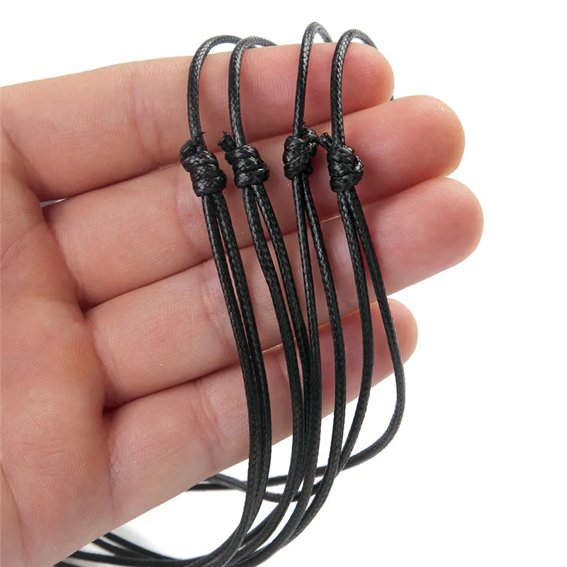 

New Design Black 1.5mm Wax Cord Necklace Cord 56cm Length For Jewelry Making DIY Craft Accessories 100pcs