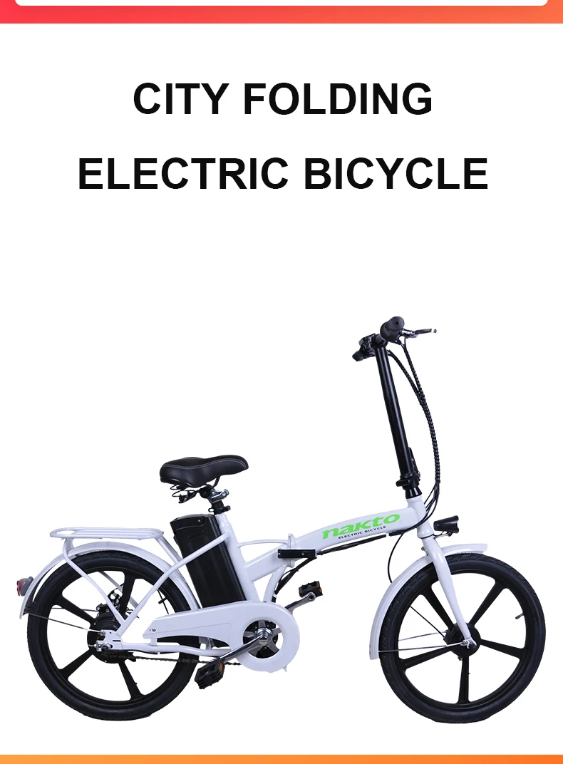 Discount Folding Bicycle 36v12. 5ah Battery Lithium Electric Electronic Throttle Bike250w City High Speed Mini Folding Electric Bicycle 1