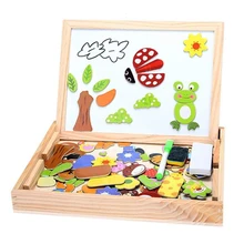 Детские магические пазлы, коробка с доской для рисования, Тематическая доска для животных, пазлы для раннего обучения, обучающая игрушка
