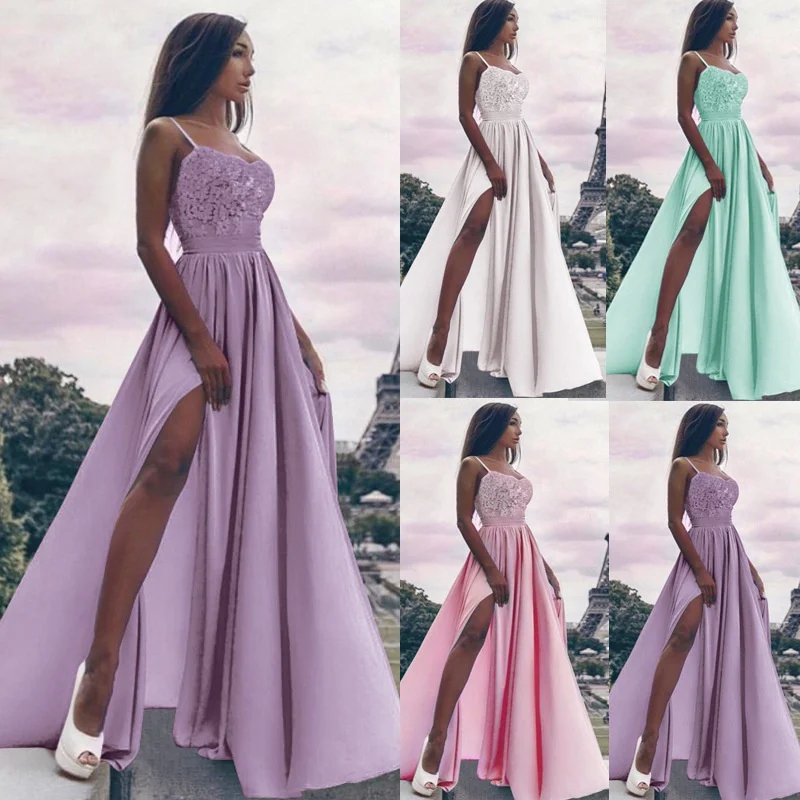 

Womens Sexy Lace Sleeveless Party Bridesmaids Dresses