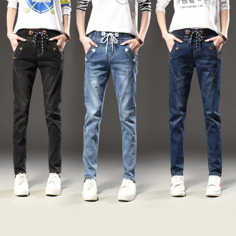 Дешевая новинка осень зима горячая распродажа женские модные повседневные джинсовые штаны C159-18715