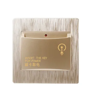 

86X86mm high-end hotel smart card power switch 220V / 40A insert key for power supply