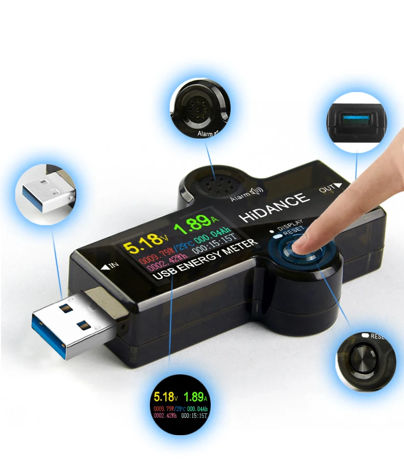 USB 3 0 TFT 13в1 тестер приложение dc Цифровой вольтметр Амперметр voltimetro power bank детектор