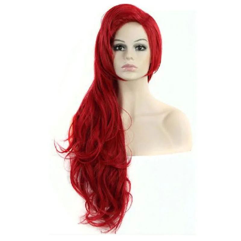

Ebingoo Ariel Wig Red Synthetic Cosplay Wig Long Wavy Little Mermaid Princess Wigs for Halloween Costume High Temperature Fiber