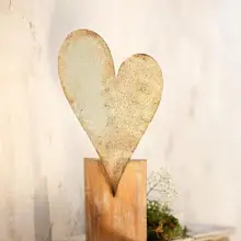 Привет, gh29cmRural деревенский старый стиль украшения Дерево плюс железное сердце-фигурные украшения