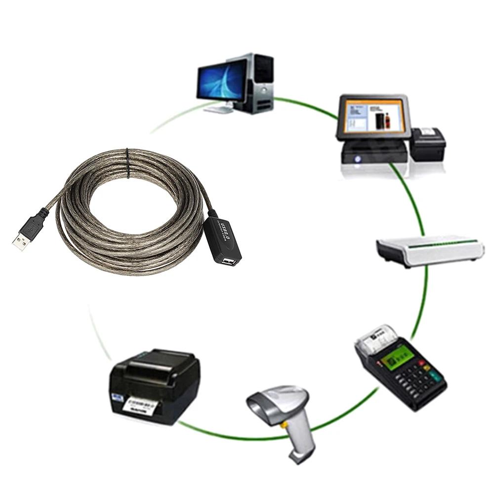 5 м 10 15 Суперскоростной USB 2 0 Активный ретранслятор Мужской и Женский