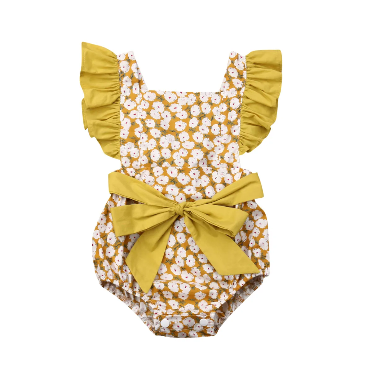 

Kids Girls Ruffled Floral Romper Princess Rompers For Baby Girl