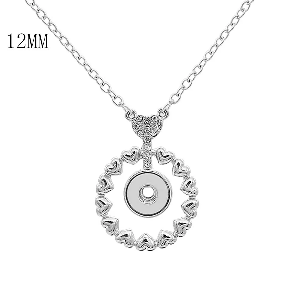

5PCS Ginger Snaps Pendant Necklaces for women with 45CM chain KS1247-S fit 12MM snaps jewelry Mother's Day Gifts