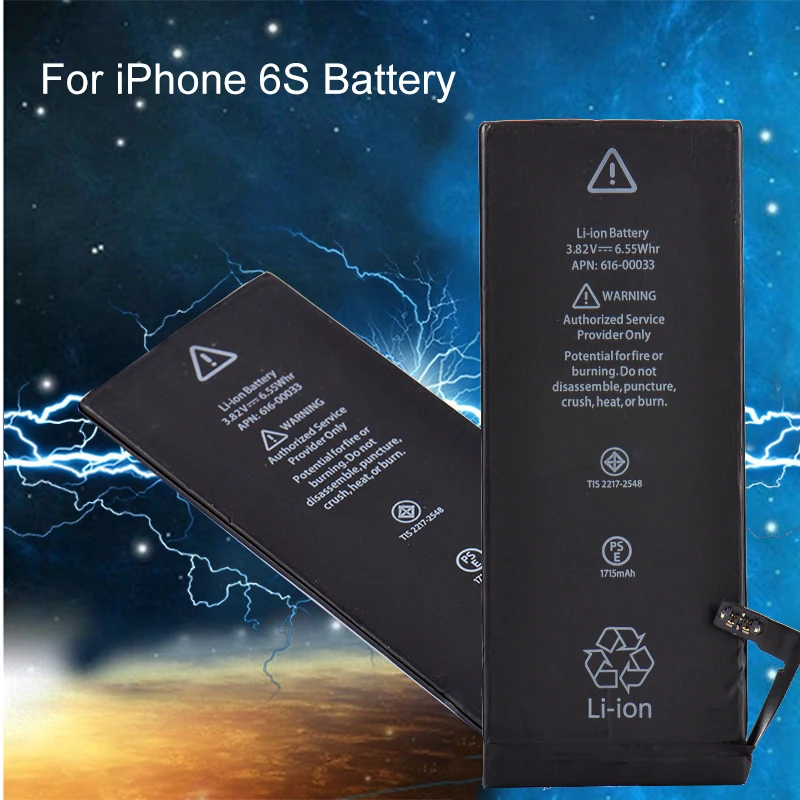 Сменный литий ионный аккумулятор 3 82 в 1715 мА/ч с гибким кабелем для Apple iPhone 6s