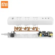 Оригинальный Xiaomi 3 USB Порты и разъёмы быстрой зарядки 2.1A USB Smart Мощность разъем Портативный удлинитель штекером