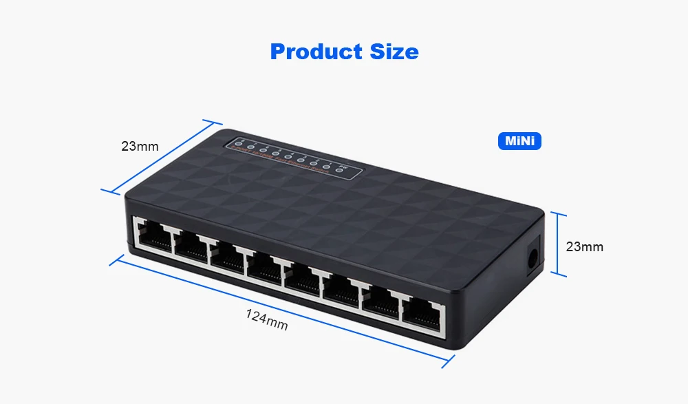 8 Порты и разъёмы переключатель 10/100 Мбит Ethernet сетевой коммутатор Lan Hub высокая производительность Ethernet Smart коммутатор Быстрая доставка