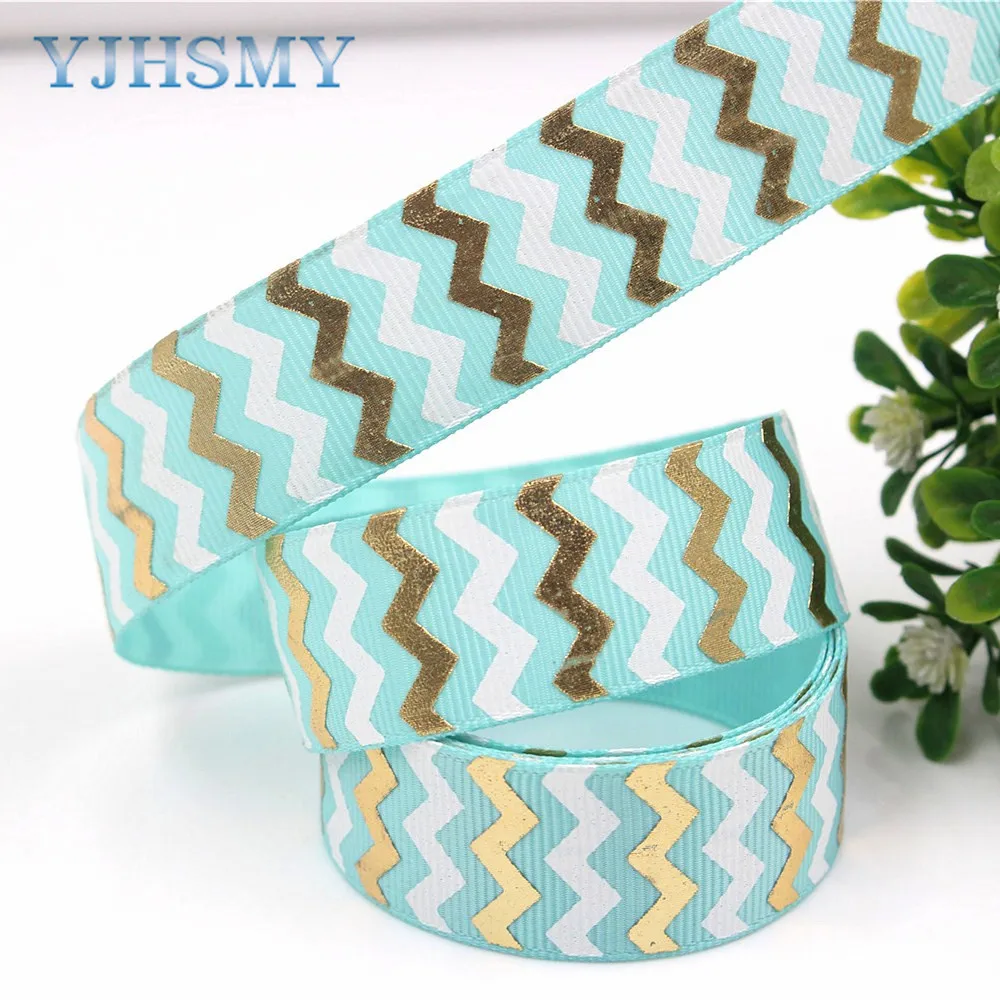 YJHSMY 1710241 22 мм 10 ярдов бронзовые ленты термотрансферные печатные grosgrain Свадебные аксессуары материал "сделай сам"