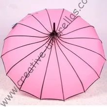 Профессионально изготовленные зонты, 8 мм пагода зонты и 7,0 мм металлические рифленые Длинные ребра, рука открыть, башня зонтик, 16 к