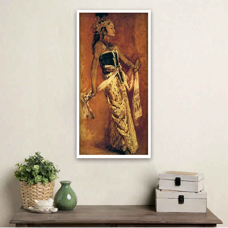 

diy painting by numbers john singer sargent javanese dancer girl living room impression portrait decorate paint hand drawing