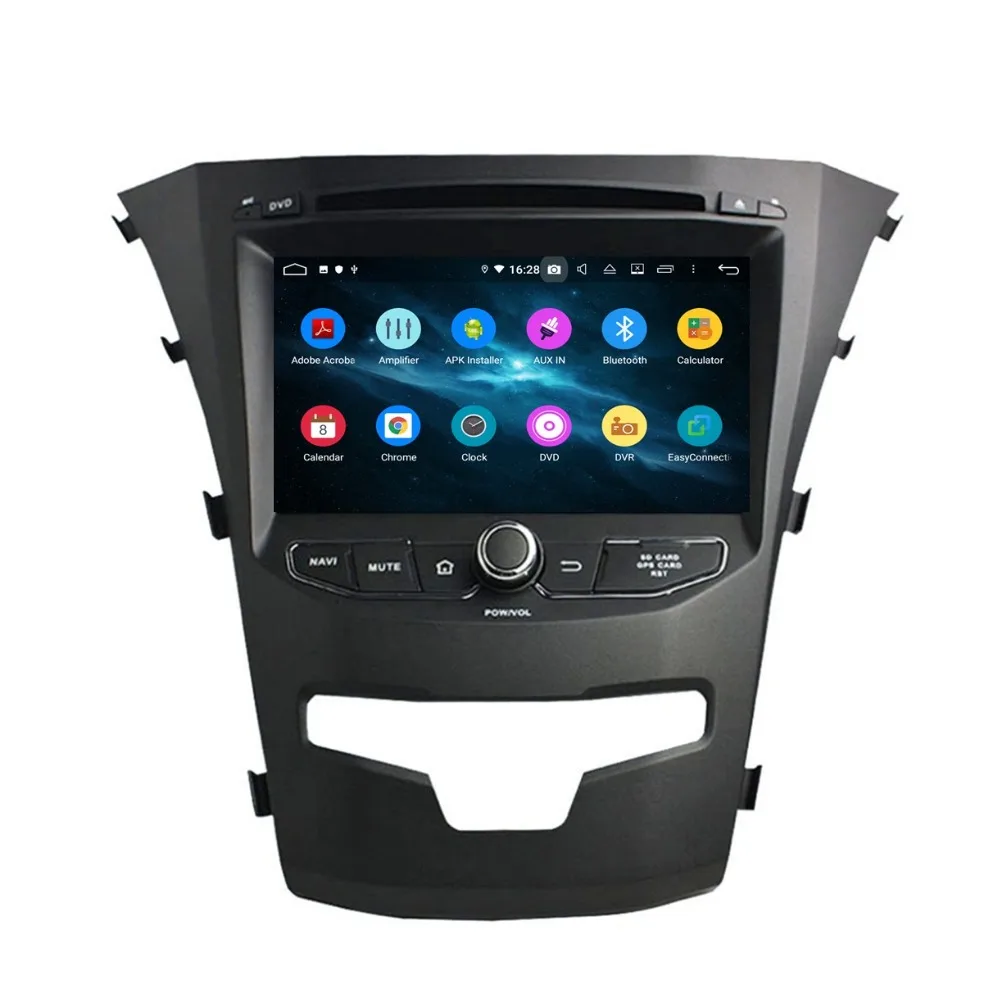 Best DSP Android 9.0 Octa Core 2 din 7" Car Radio DVD GPS for SsangYong Korando 2014 2015 Bluetooth 4.2 WIFI Mirror-link 4gb+32gb 4