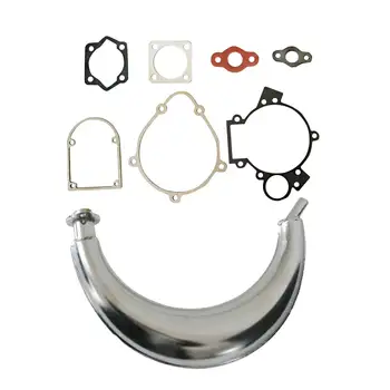 

Half Moon Muffle Exhaust Pipe&Gasket Set For 66cc 80cc Engine Motorized Bicycle