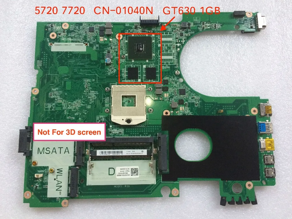 Материнская плата 01040N DA0R09MB6H1 GT630 для Dell INSPIRON 5720 7720 подходит 072P0M | Компьютеры и офис