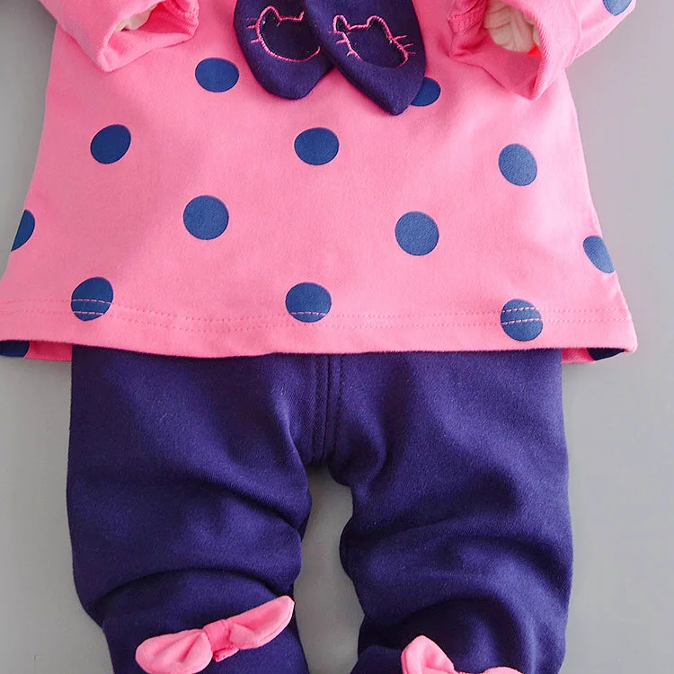 BibiCola/весенние комплекты одежды для маленьких девочек для малышей, детская одежда для малышки, детский спортивный костюм из 2 предметов