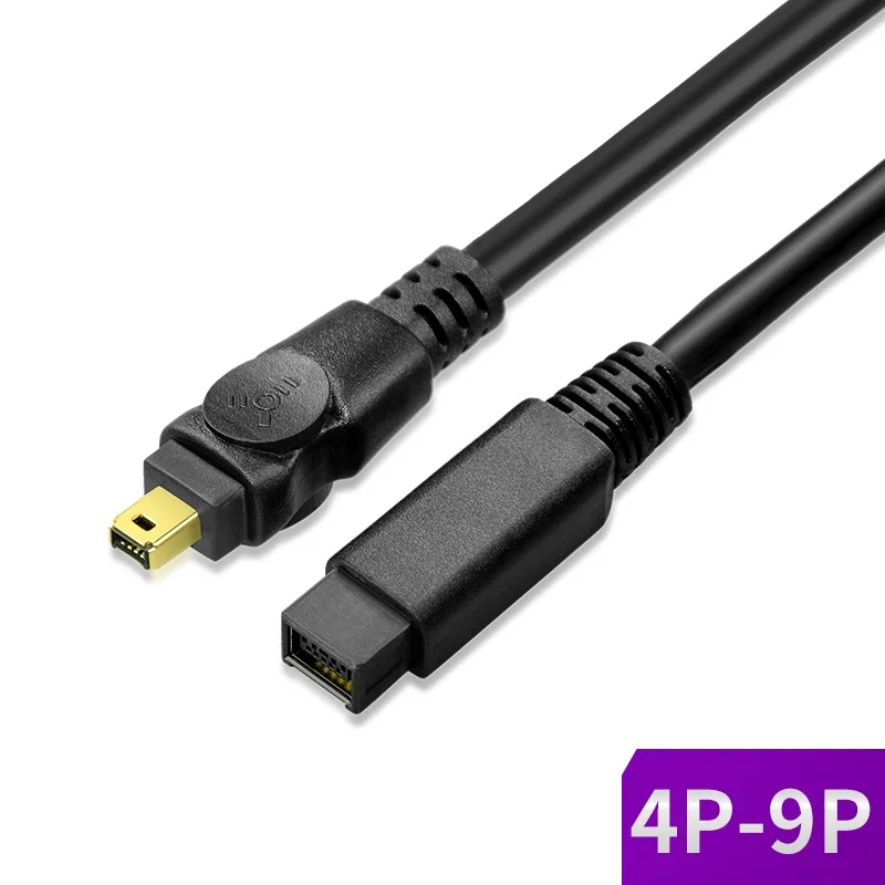 

IEEE1394 Cable 4P to 9P 4P-9P 4Pin to 9Pin Firewire 800 to Firewire400 1394A 4 Pin to 1394B 9 Pin Double Shield 1.5m 3m 5m 10m