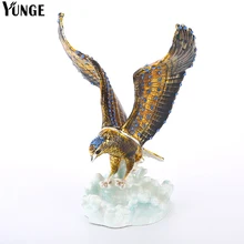 YUNGE Vintage Retro Metal Tin Jewelry Gift Box feng shui decorating Hand Made Vintage Eagle Souvenir Figurine Metal Crafts