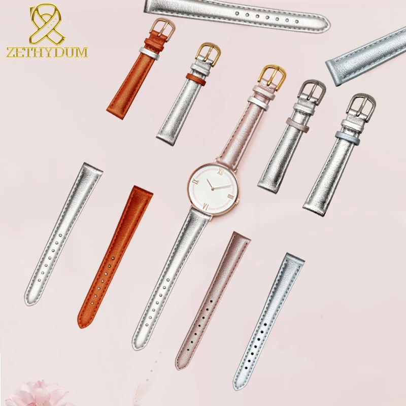 

Genuine leather watch bracelet womens fashion strap colour mixture watchband 14 16 18 20mm personality wristwatches band